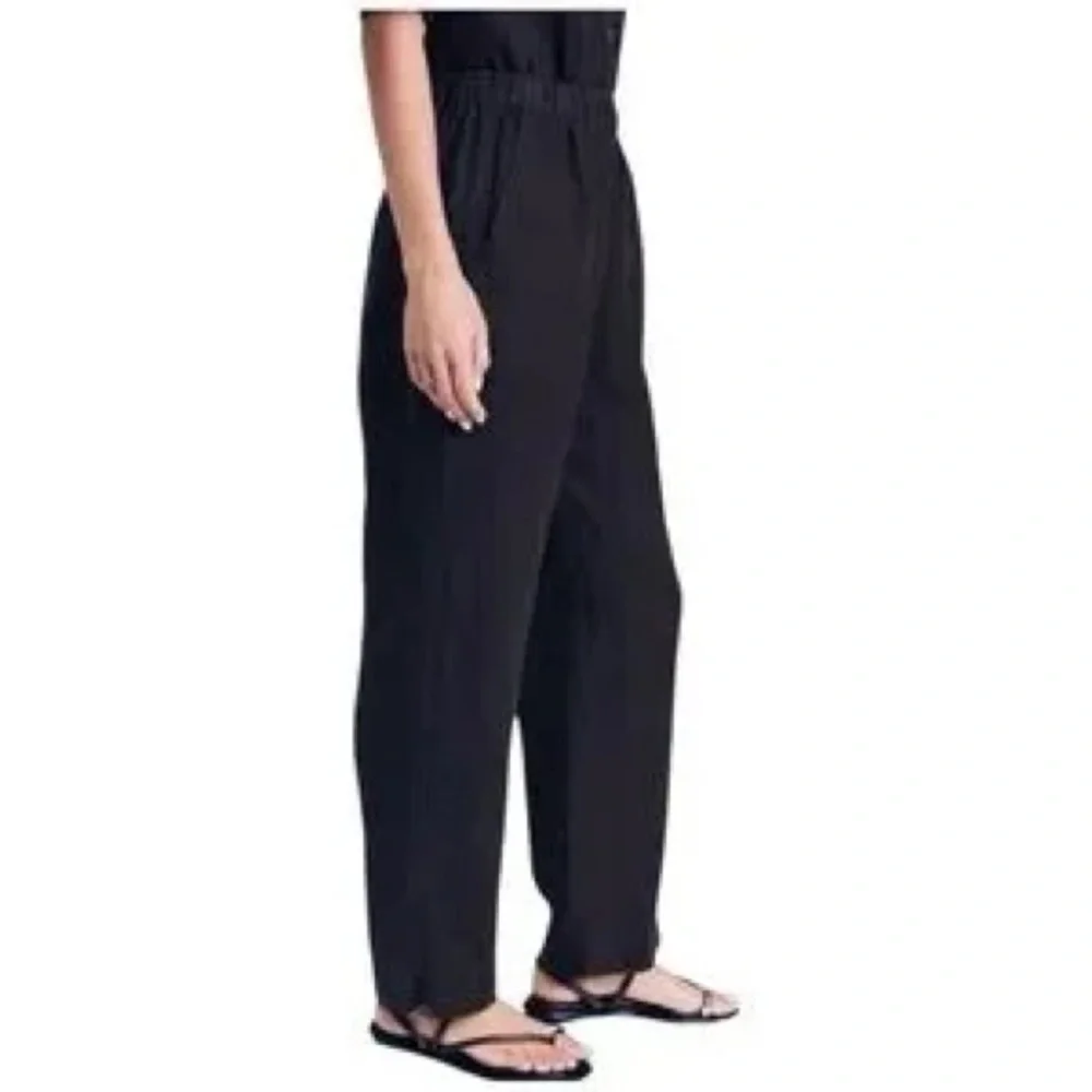 AYR • The Tourist Linen Pants Size XS Relaxed Straight Leg Black Casual